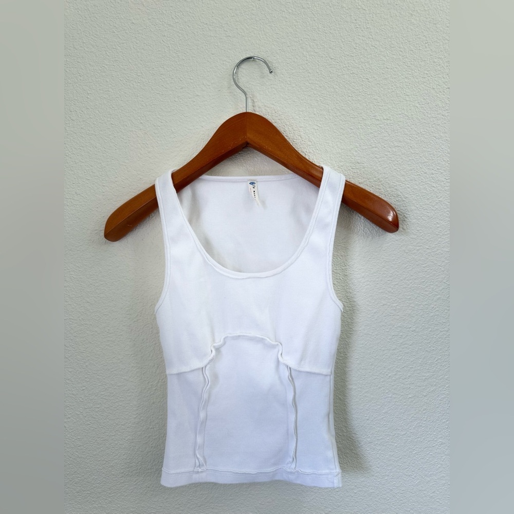 FP Movement by Free People White Ribbed Tank Top